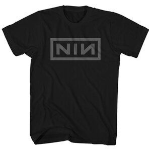 Nine Inch Nails Grey NIN Mens T-Shirt Black Logo